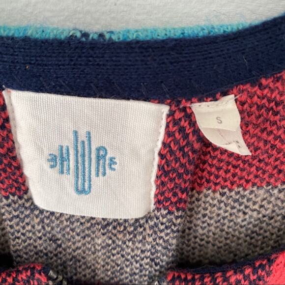 Anthropologie Monogram Plaid Zipper Sweater Small - Picture 5 of 10